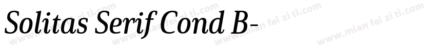 Solitas Serif Cond B字体转换